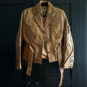 Vintage Tan Leather Jacket